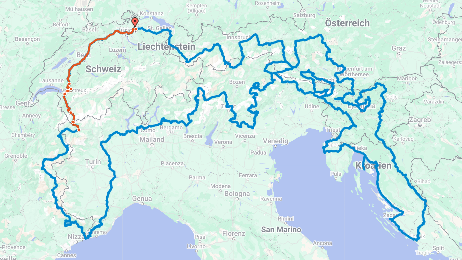 Etappe 01: Winterthur –&nbsp;Aosta